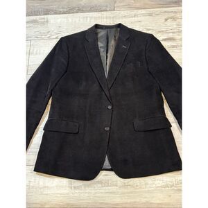 Stafford classic fit black corduroy sports coat suit jacket size 46R